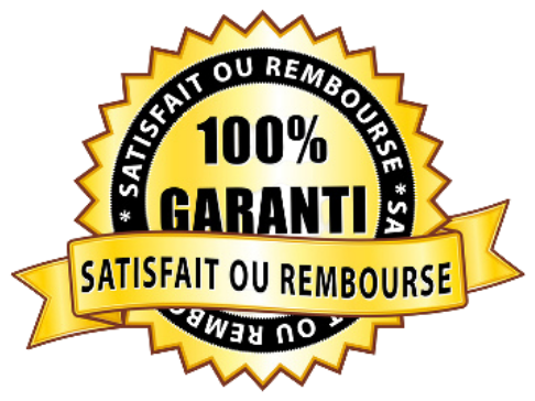 100 % garanti — satisfait ou remboursé
